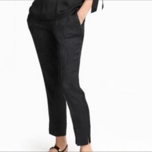 H&M Satin Cigarette Pants Black